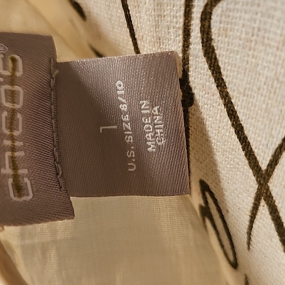 Chico Embroidered, Sequined Beige Tunic with Tie Neck, Size 8-10 - Picture 9 of 13